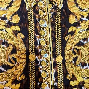 ET VOUS silk shirt medium vintage crown motif